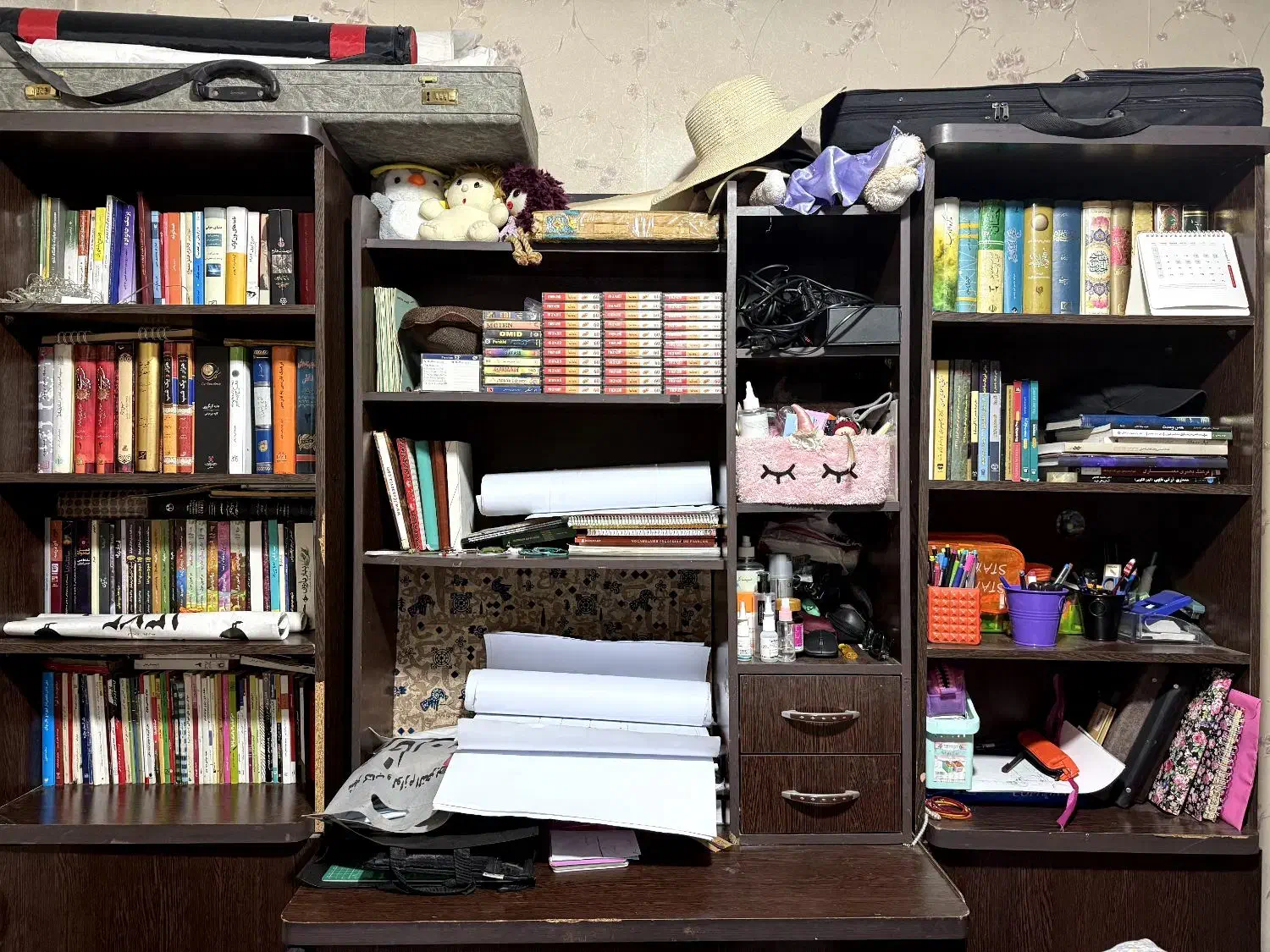 فروش کتابخانه ام دی اف|کتابخانه، شلف، قفسه‌های دیواری|تهران, باشگاه نفت|دیوار