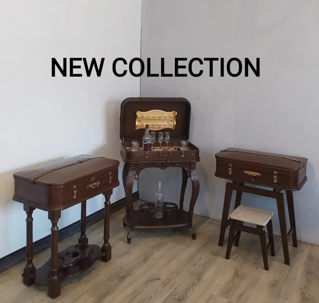 میز بار مدل چمدانی و آیینه کنسول|بوفه، ویترین، کنسول|هشتگرد, کوی بهروز|دیوار