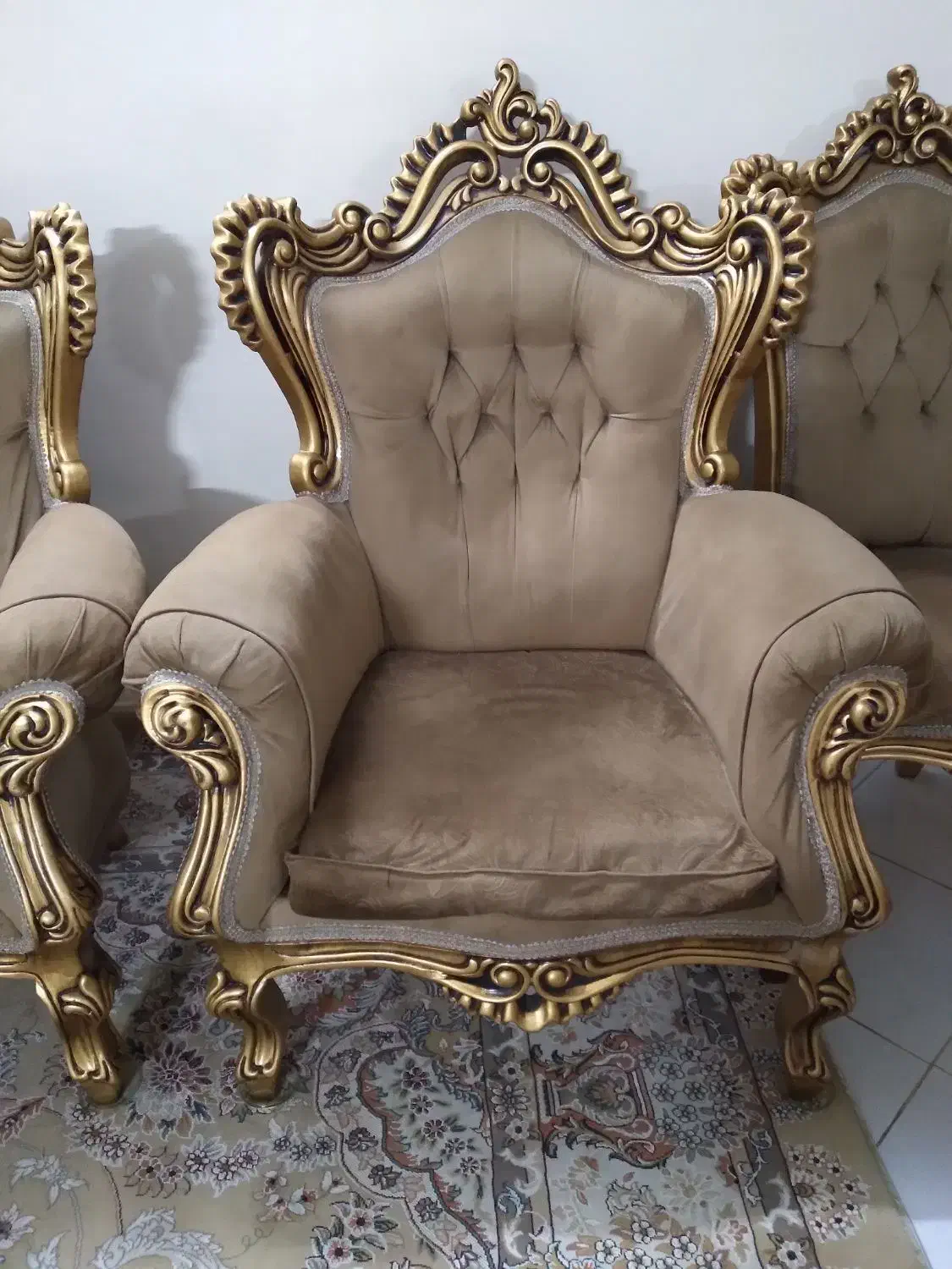 مبلمان ۷نفره سلطنتی|مبلمان خانگی و میز عسلی|ورامین, ورامین|دیوار