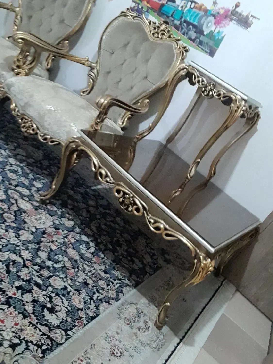 مبل استیل چوب راش|مبلمان خانگی و میز عسلی|کنگاور, |دیوار