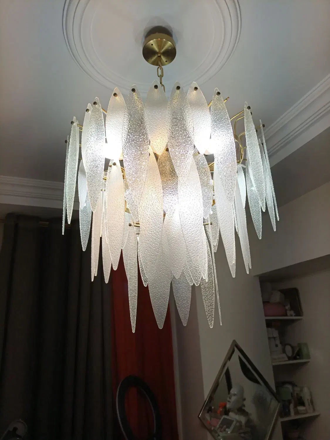 لوستر طرح برگ|لوستر و چراغ آویز|تهران, شهرک فردوس (حسینی)|دیوار