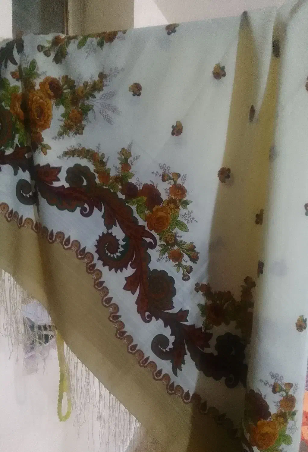 روسری ترکمنی،زیباوریشه دار|لباس|بجنورد, |دیوار