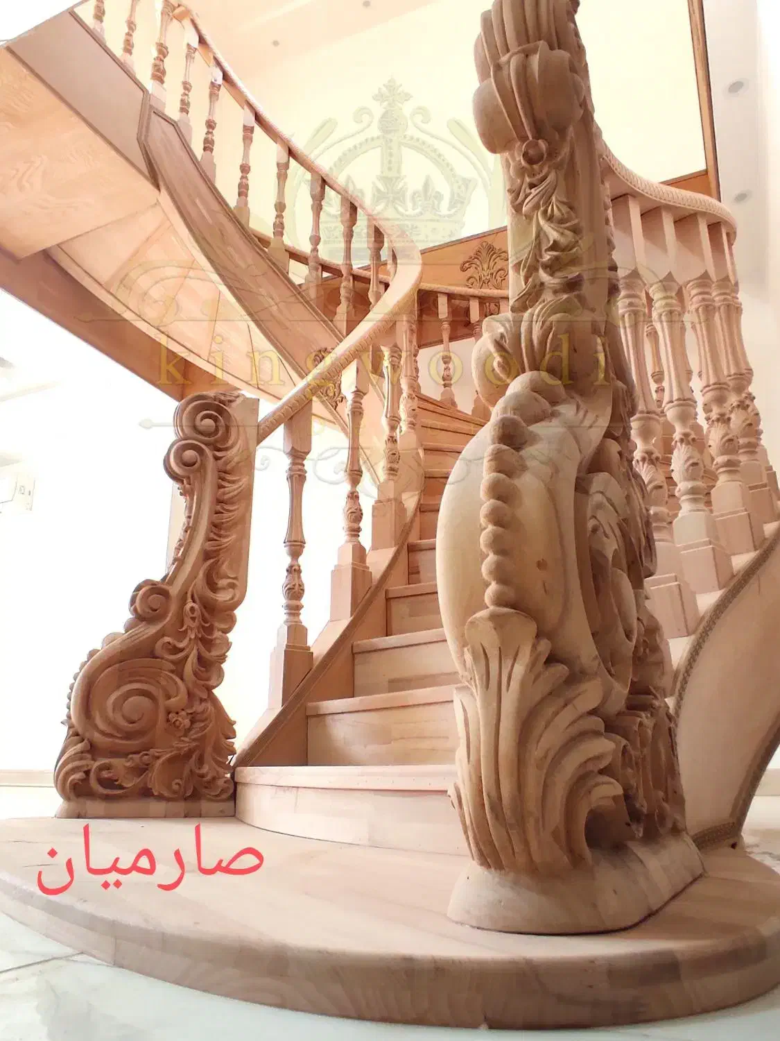 پله چوبی پله گرد پله دوبلکس|خدمات پیشه و مهارت|پردیس, سیاه سنگ|دیوار