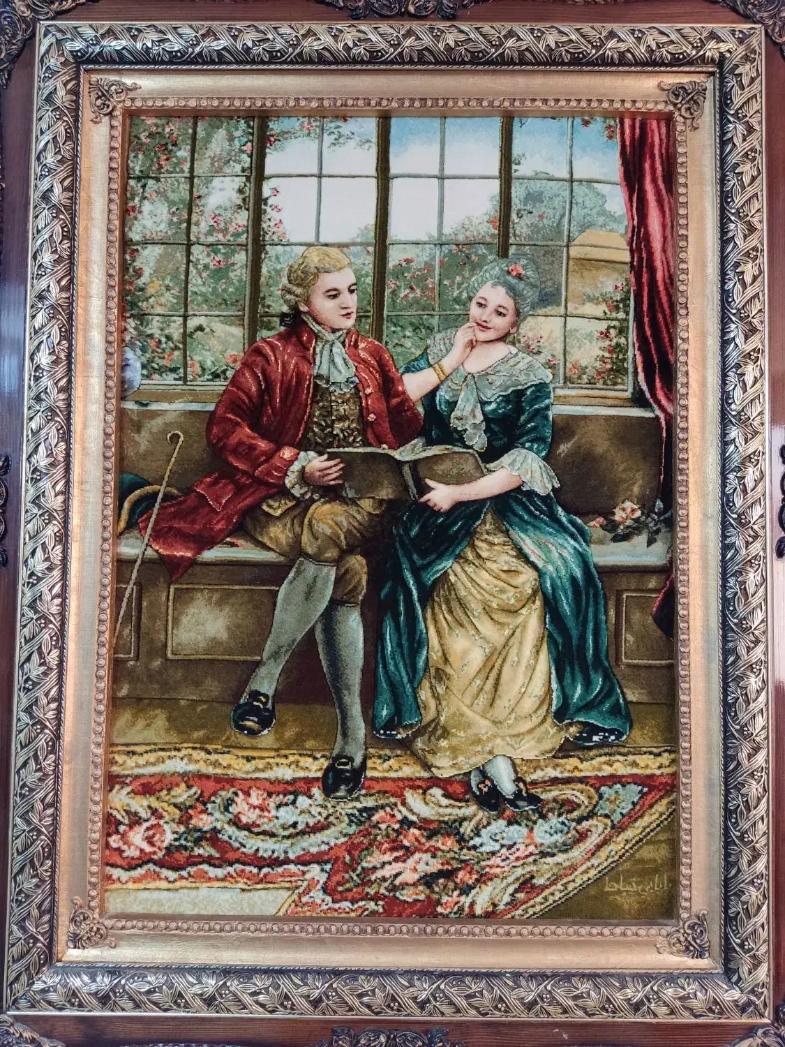 تابلو فرش دستبافت ابریشم|تابلو فرش|کرج, کمال‌شهر|دیوار