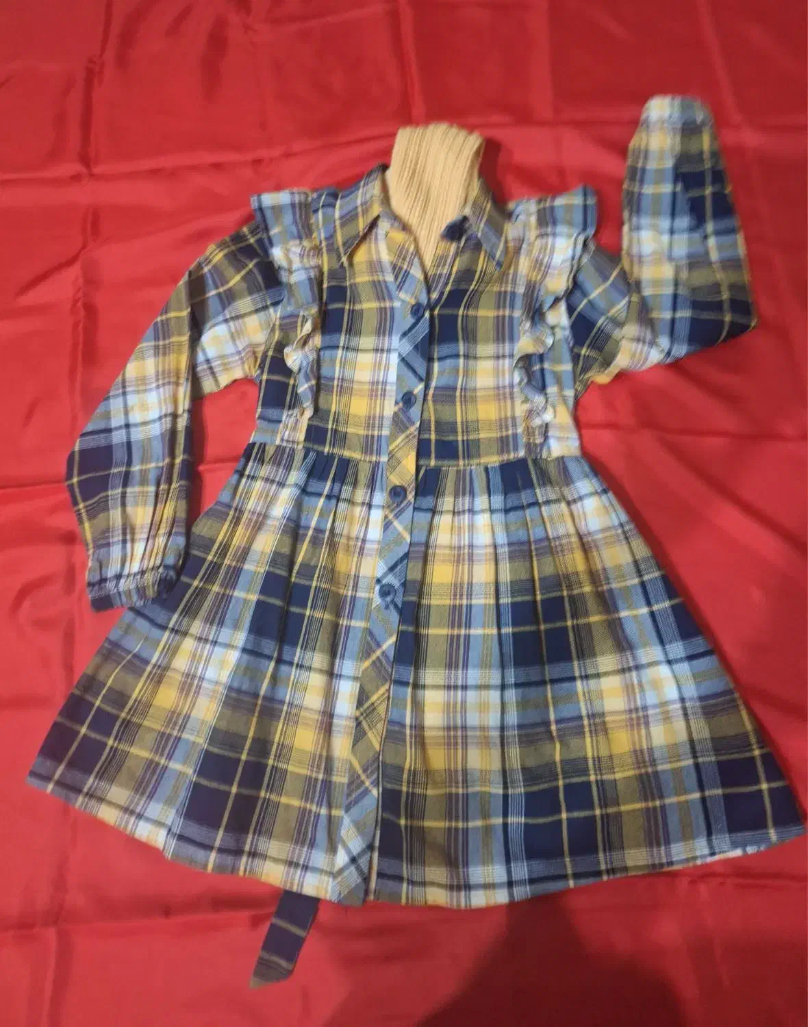 پیراهن کشمیری عروسکی دخترانه کمر چین دار برند|کفش و لباس بچه|خرم‌آباد, |دیوار