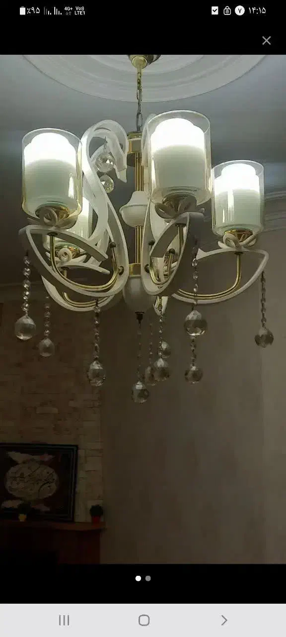 لوستر ۵ شعله سالم در حد نو|لوستر و چراغ آویز|شهریار, شهرک وائین|دیوار