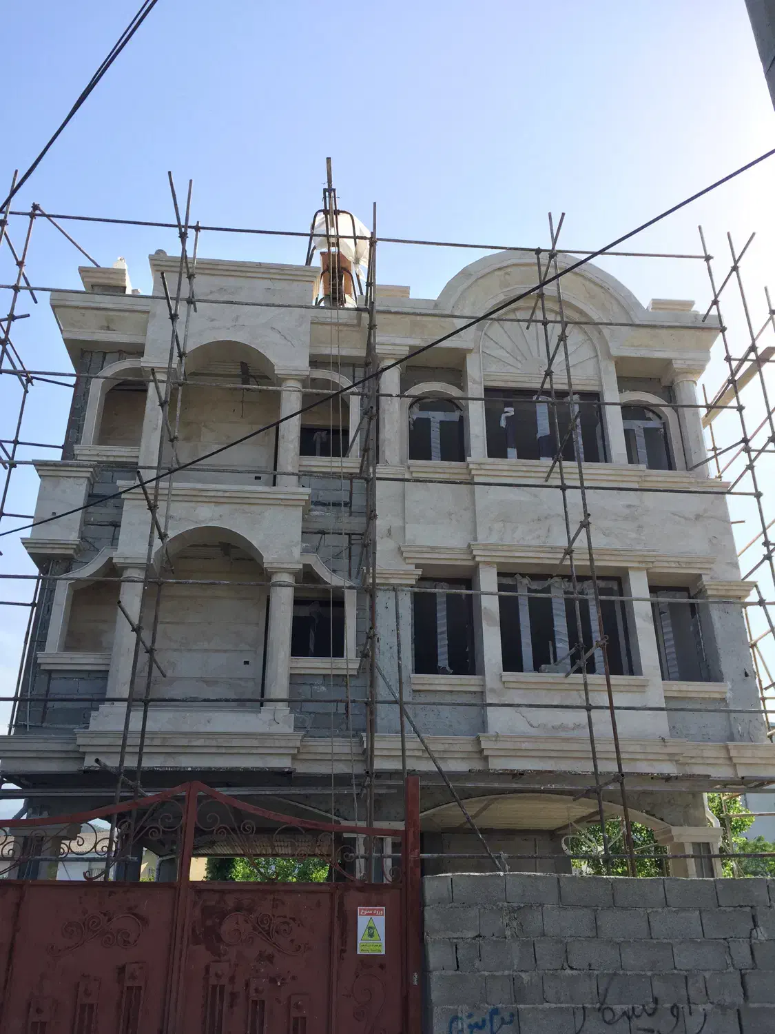 سنگ کاری نما پله قلیانی قرنیز باربیکیو|خدمات پیشه و مهارت|رامسر, |دیوار