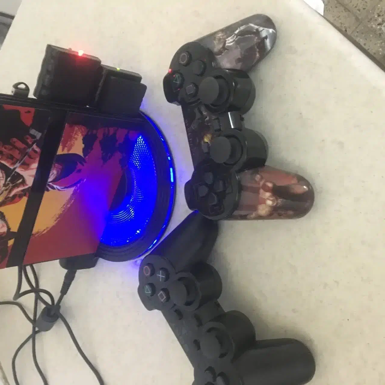 پلی۲ فلشخور با ۲دسته بیسیم اصل|کنسول، بازی ویدئویی و آنلاین|کرمان, |دیوار