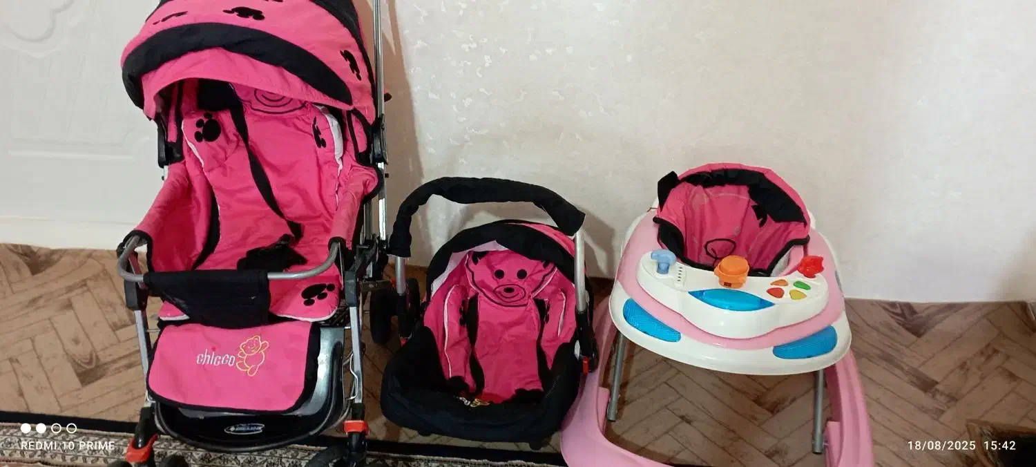 ست کالسکه کریر و روروئک مارک چیکو|کالسکه و لوازم جانبی|خوی, |دیوار