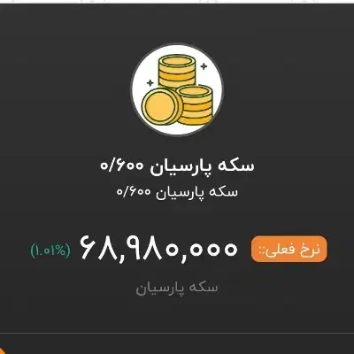 سکه پارسیان به قیمت تابلو|جواهرات|قم, پردیسان|دیوار