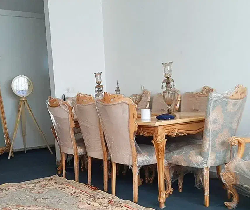 ناهار خوری ۸ نفره با چوب راش|میز و صندلی غذاخوری|سردشت, |دیوار