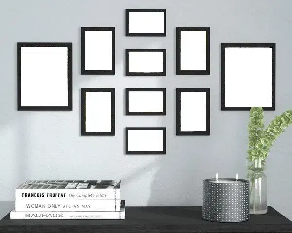 قاب عکس از سایز ۱۳.۱۸ تا ۴۰.۶۰ سفید و مشکی|تابلو، نقاشی، عکس|اندیشه, اندیشه فاز ۳|دیوار