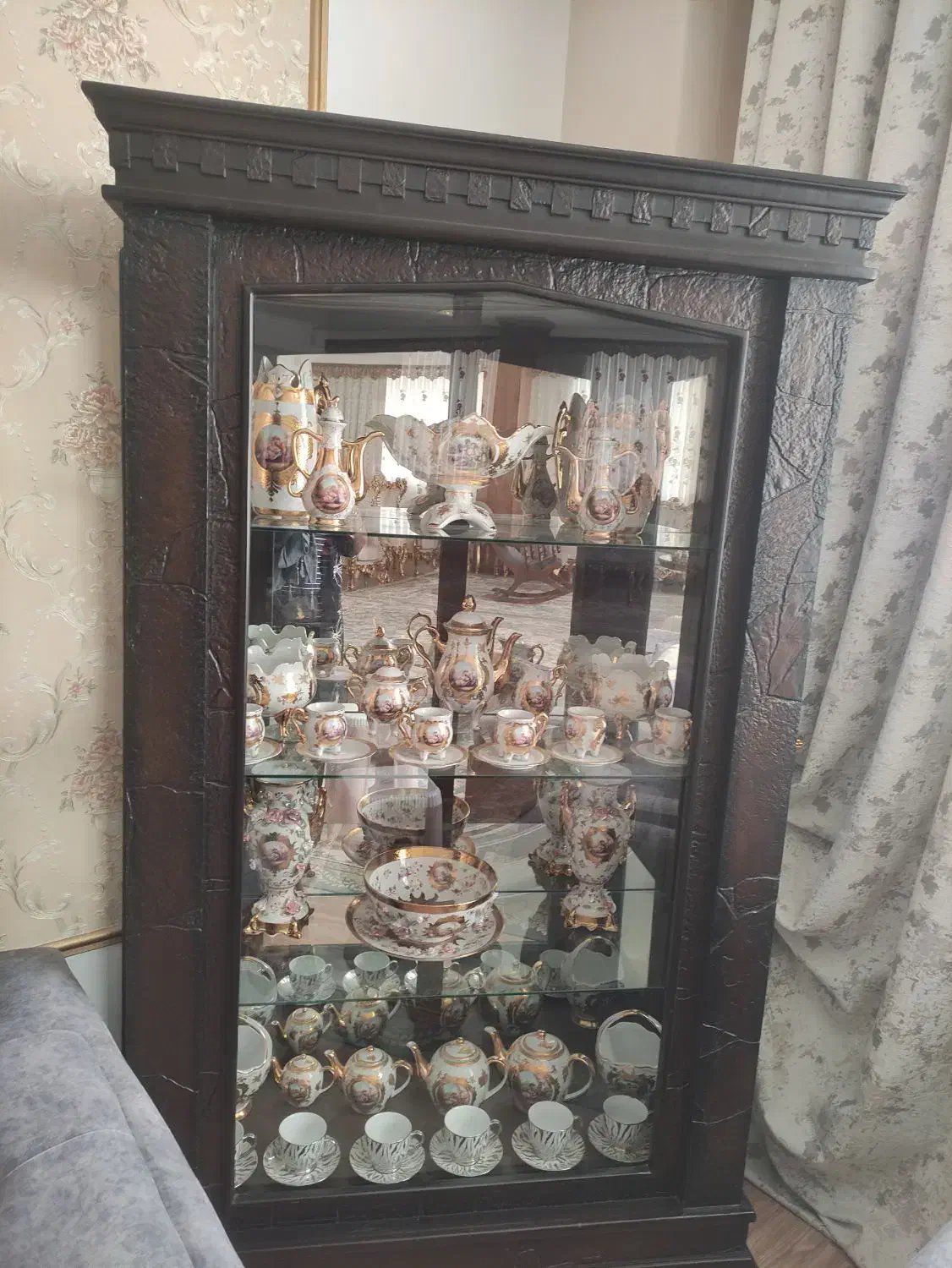 بوفه تمام چوب|بوفه، ویترین، کنسول|یزد, |دیوار