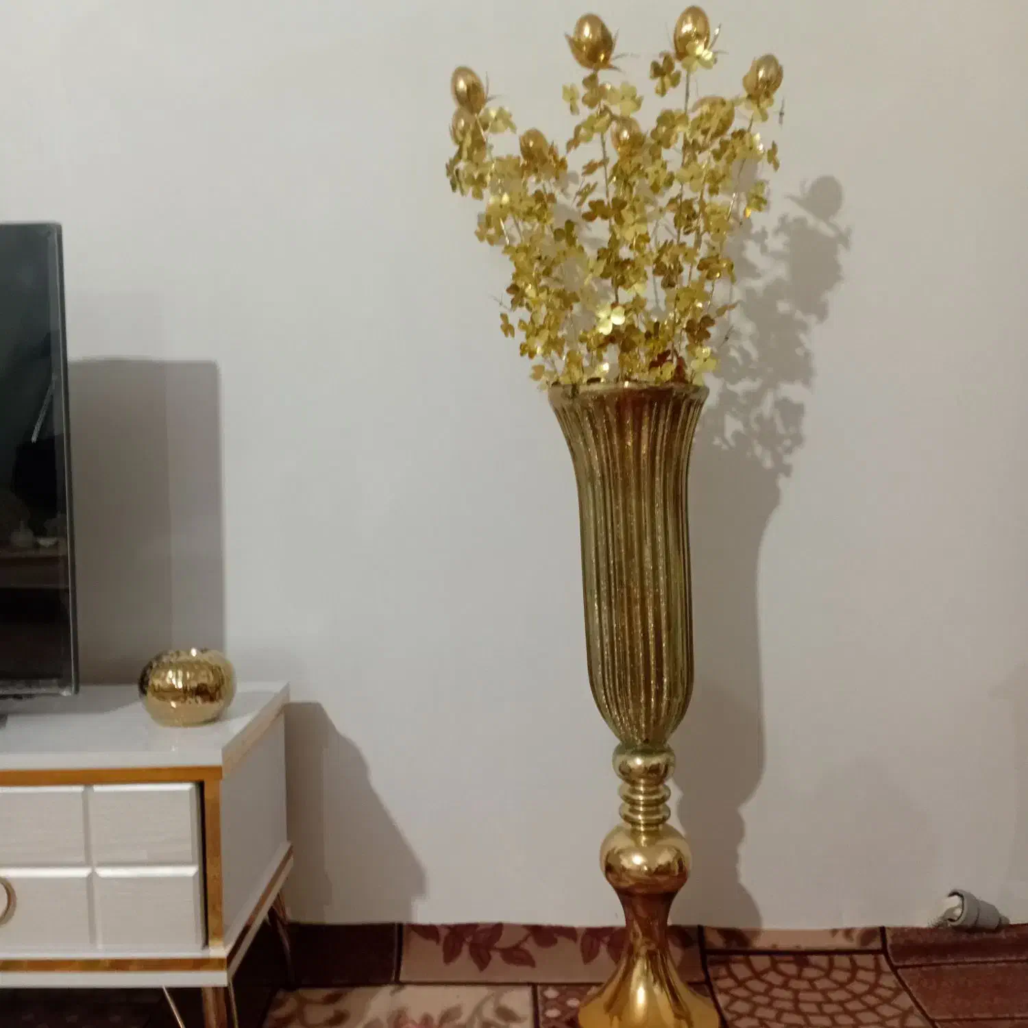 گل گلدان شیشه ای|گل مصنوعی|ارومیه, |دیوار