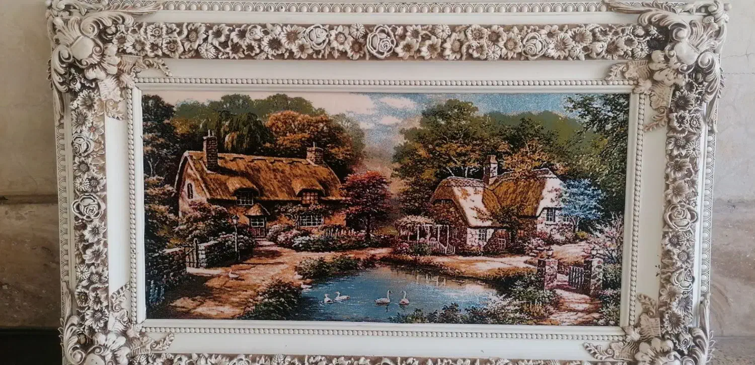 تابلو فرش طبیعت ماشینی بسیار زیبا|تابلو فرش|اسلام‌شهر, شهرک مهدیه|دیوار