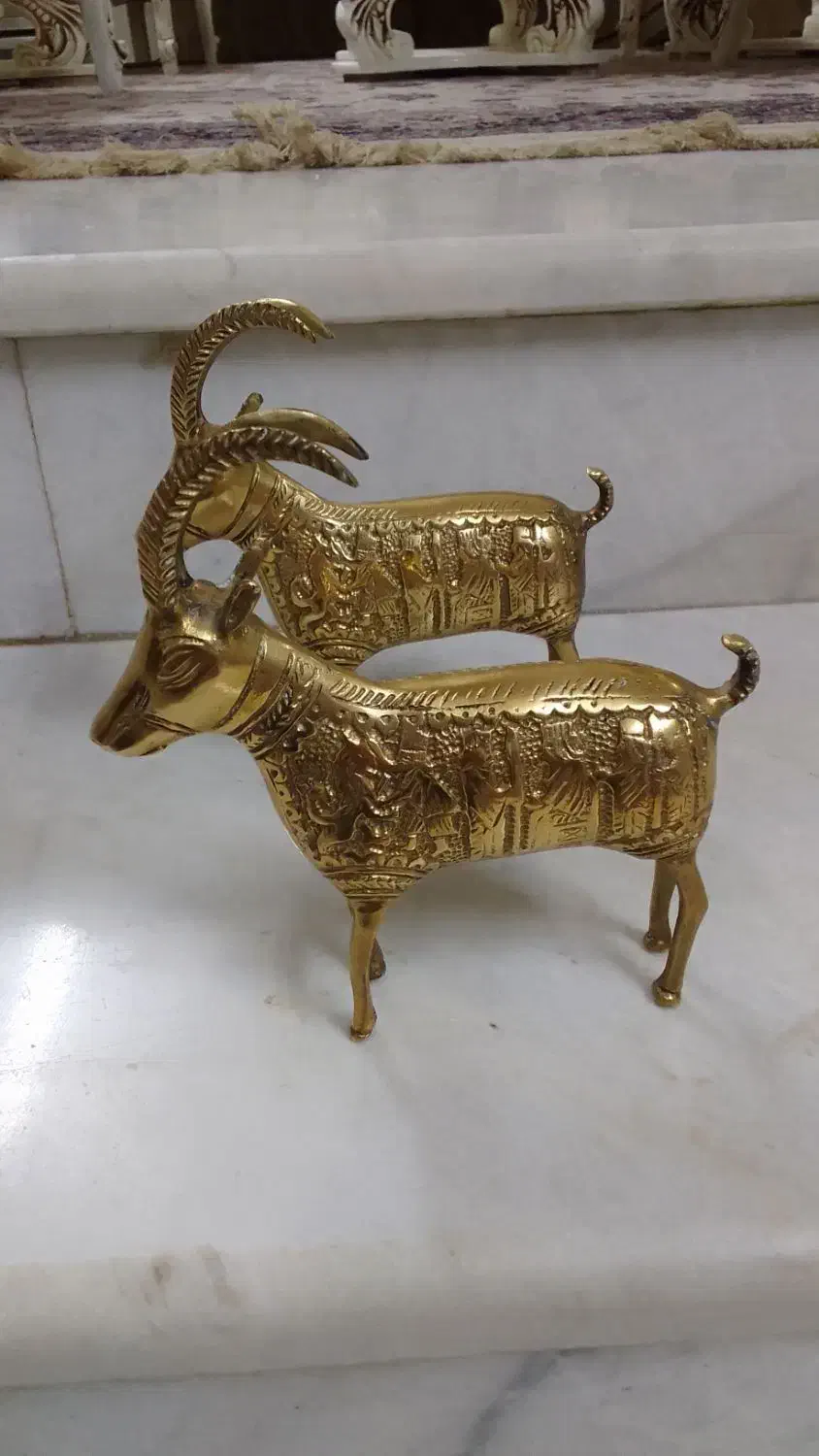 گوزن برنجی قدیمی|مجسمه، تندیس، ماکت|تهران, مینای جنوبی|دیوار