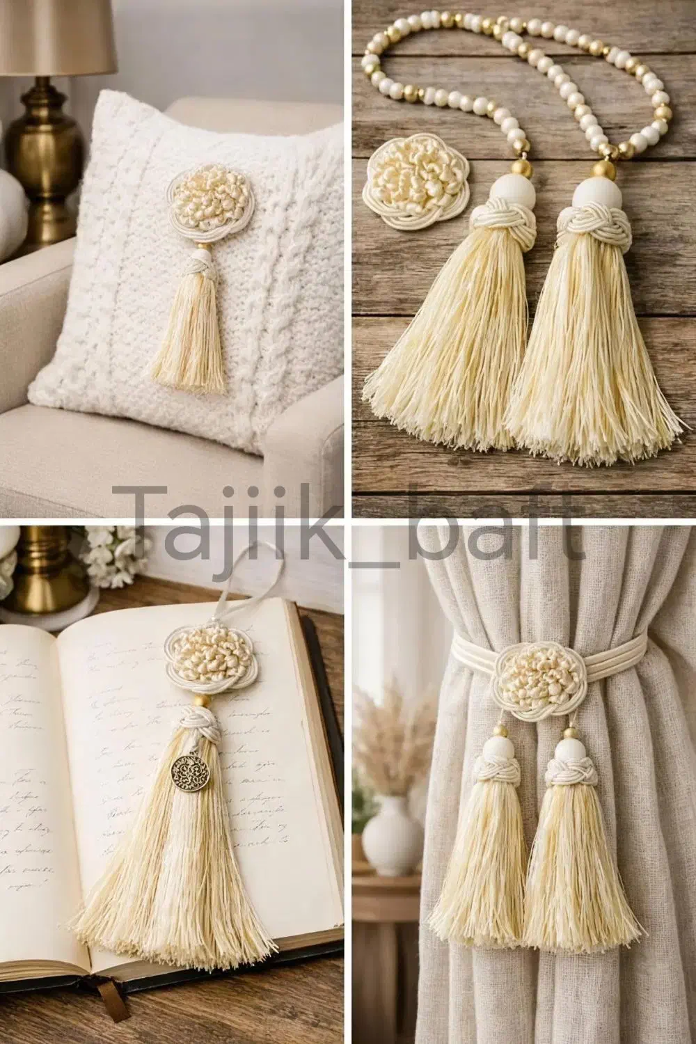 منگوله رزت|پرده، رانر، رومیزی|محمدشهر, همایون ویلا|دیوار