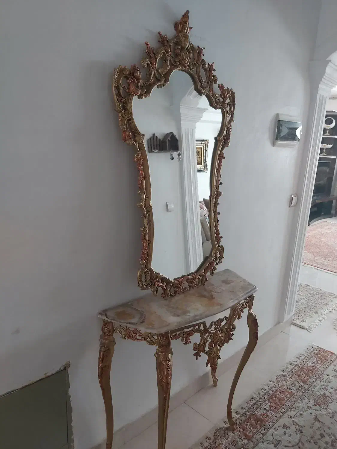 آیینه وکنسول برنز|آینه|ارومیه, |دیوار