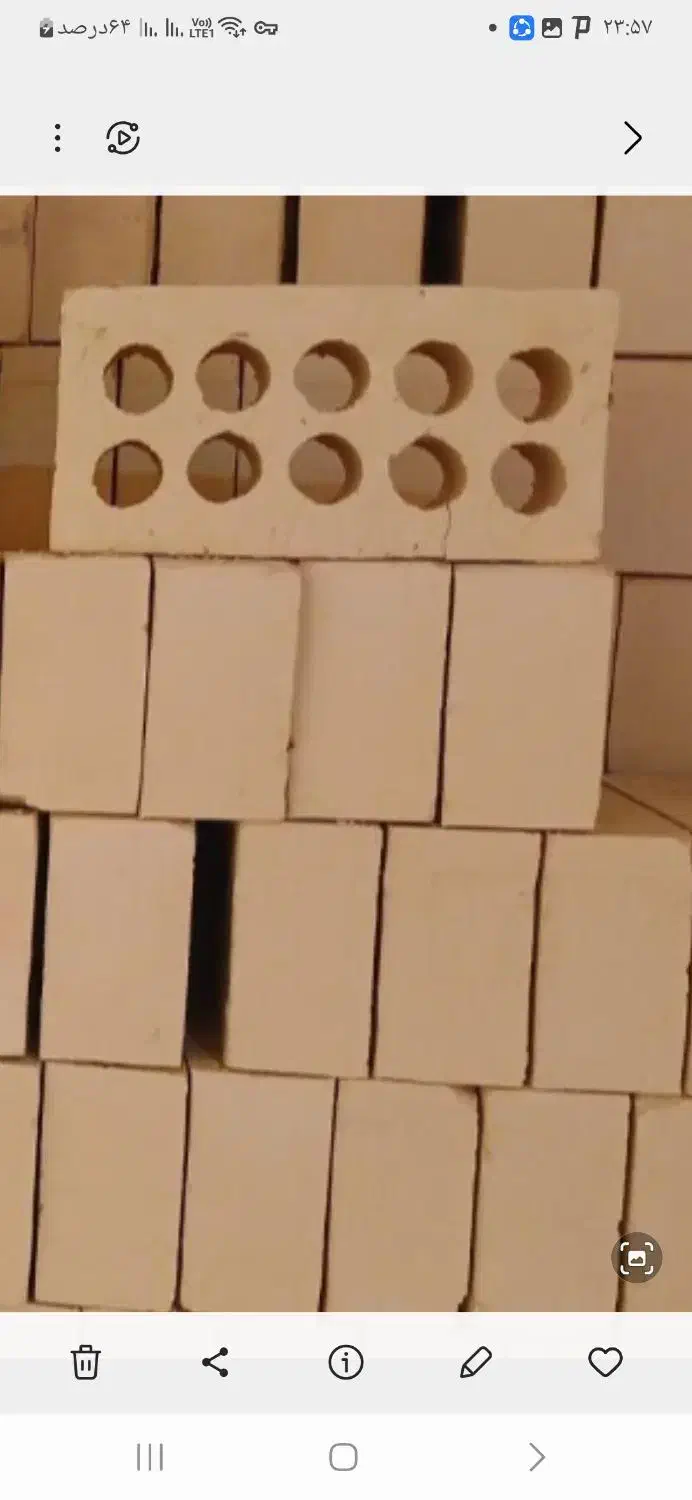 آجر سوراخی تک قلو ودوقلو|مصالح و تجهیزات ساختمان|آزادشهر, |دیوار