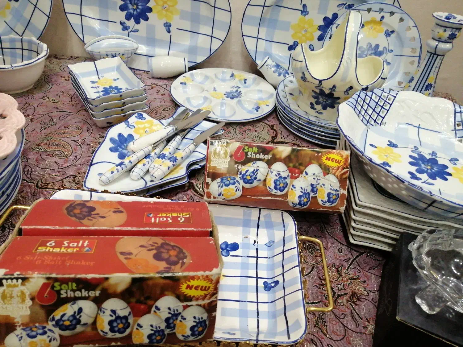 گل پنبه ای|ظروف سرو و پذیرایی|یزد, |دیوار