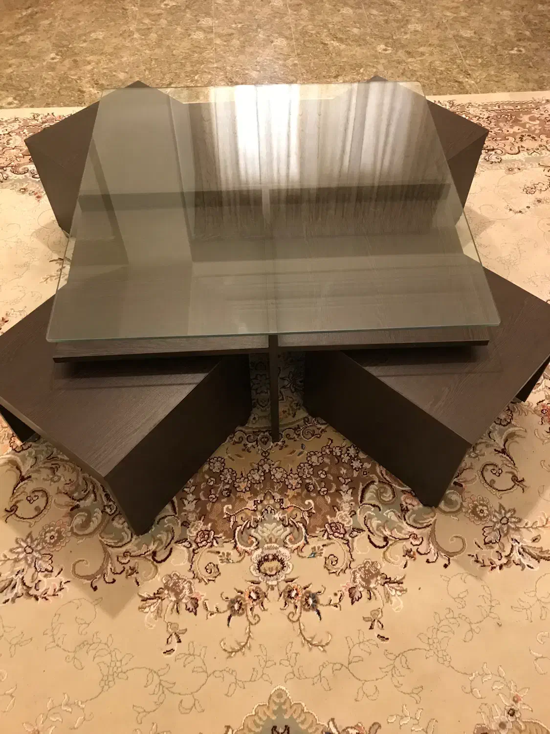 میز جلو مبل با ۴ میز عسلی چرخدار|مبلمان خانگی و میز عسلی|تنکابن, |دیوار