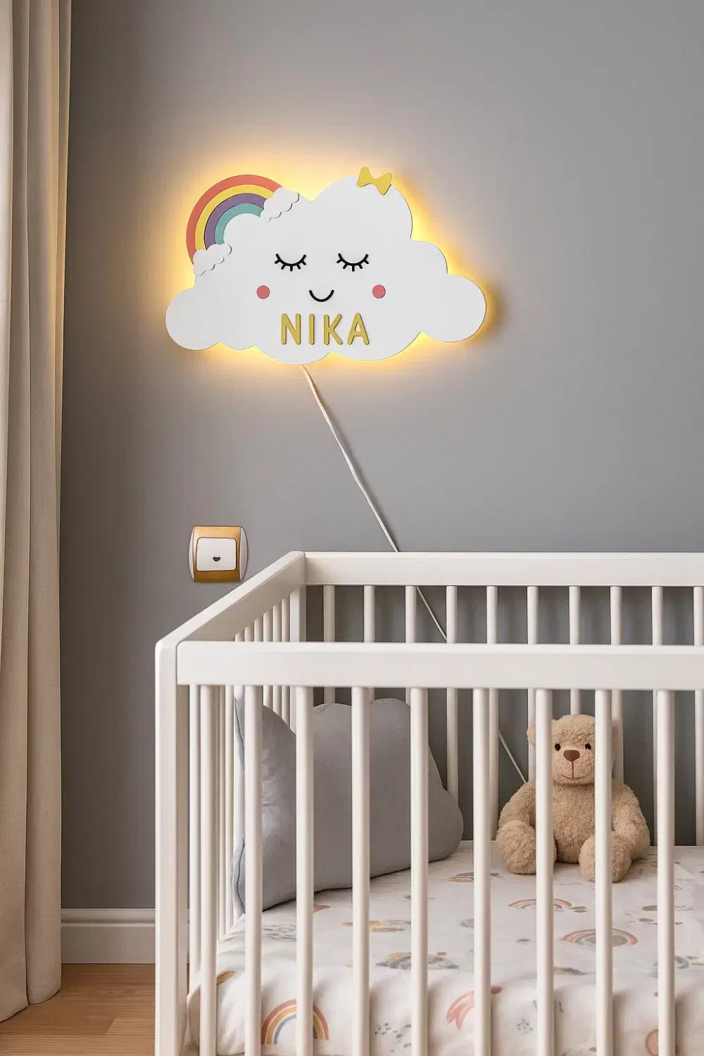 چراغ خواب کودک ابر پرگیس وود|چراغ خواب و آباژور|شیراز, شهرک گلدشت حافظ|دیوار