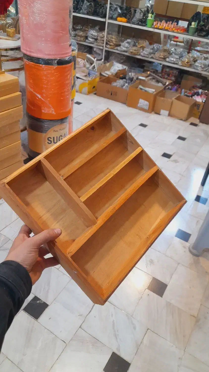 جا قاشقی های تمام چوبی ۳۰سانتی اک|آب‌چکان و نظم‌دهنده ظروف|قم, شهرک فاطمیه|دیوار