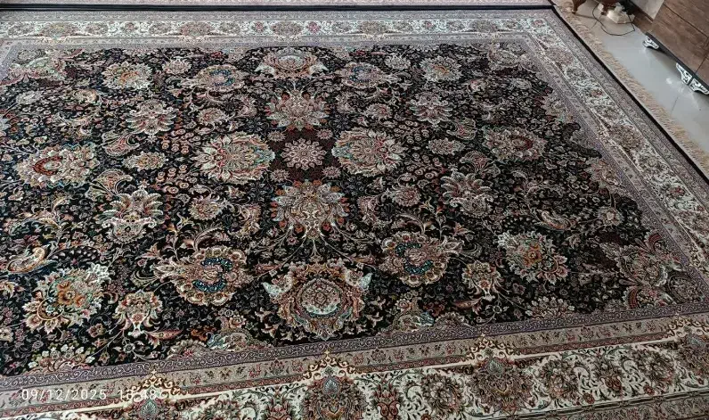 فرش ۹ متری زمینه سورمه ای|فرش|مشهد, کارمندان دوم|دیوار