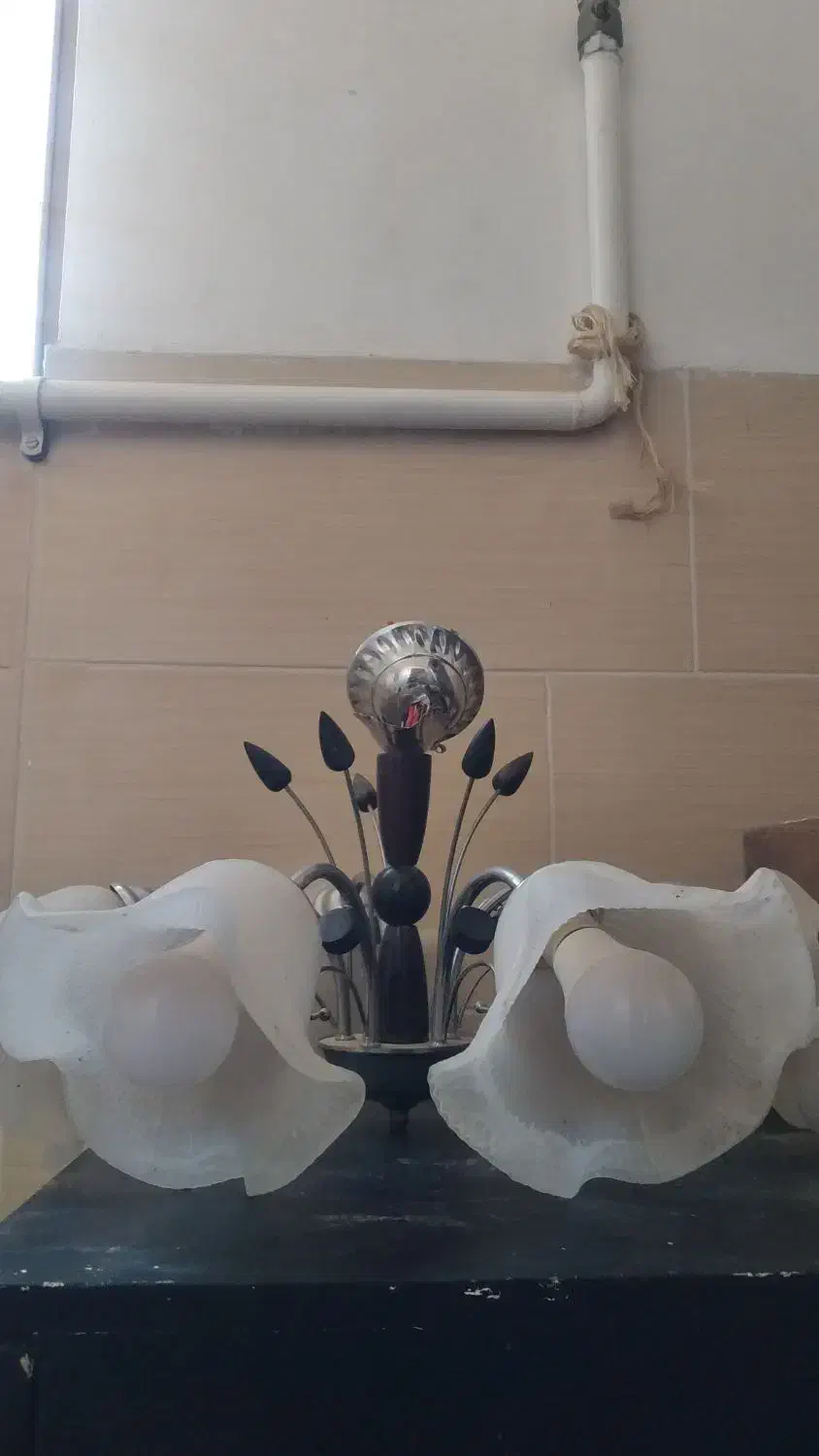 لوستر ۵ شاخه ۲ عدد|لوستر و چراغ آویز|کرمان, |دیوار