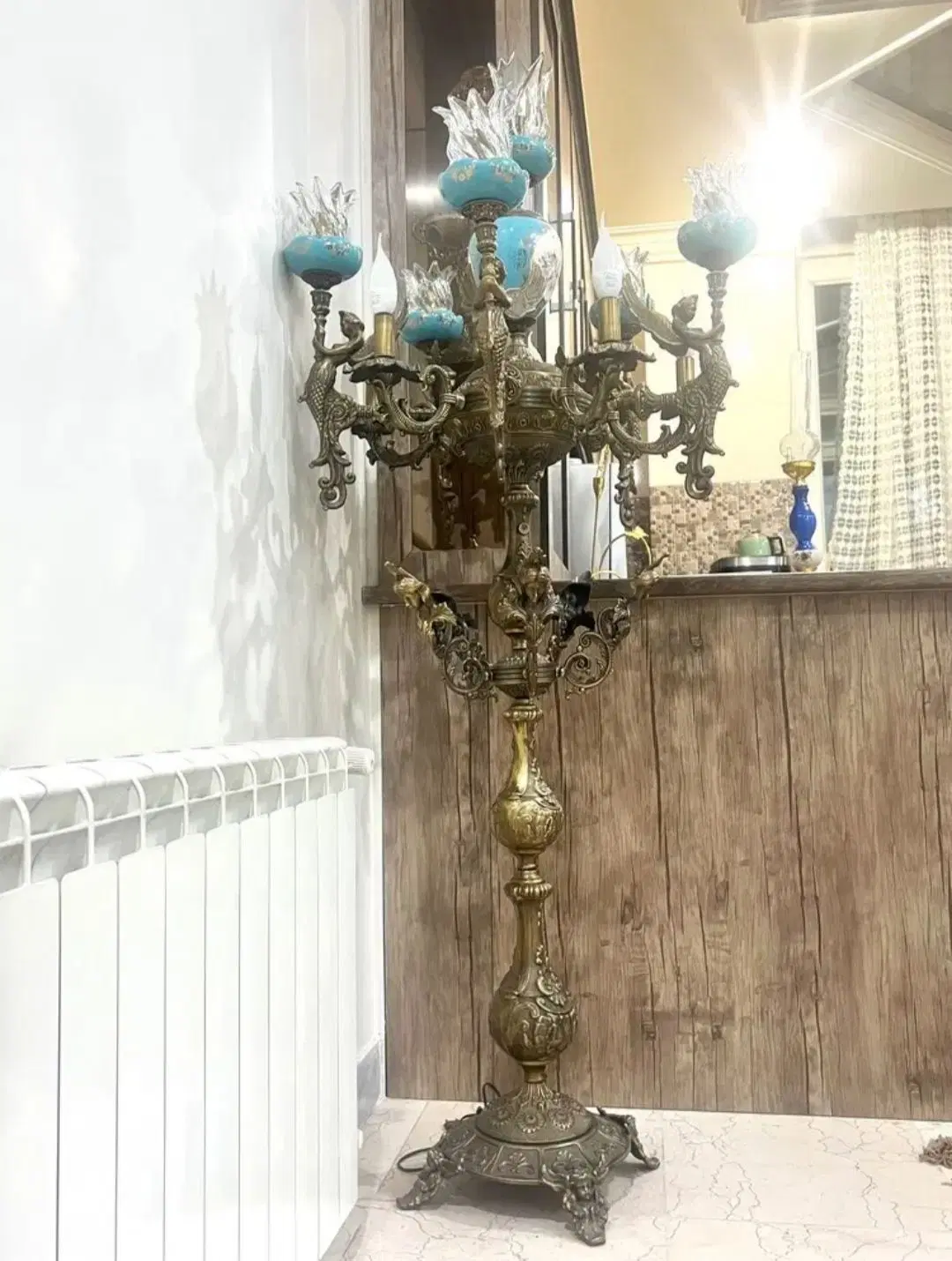 لوستر و کنار سالنی برنز|لوستر و چراغ آویز|تهران, اتابک|دیوار