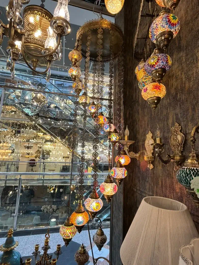 لوستر سقفی سبک‌مراکشی|لوستر و چراغ آویز|باقرشهر, |دیوار