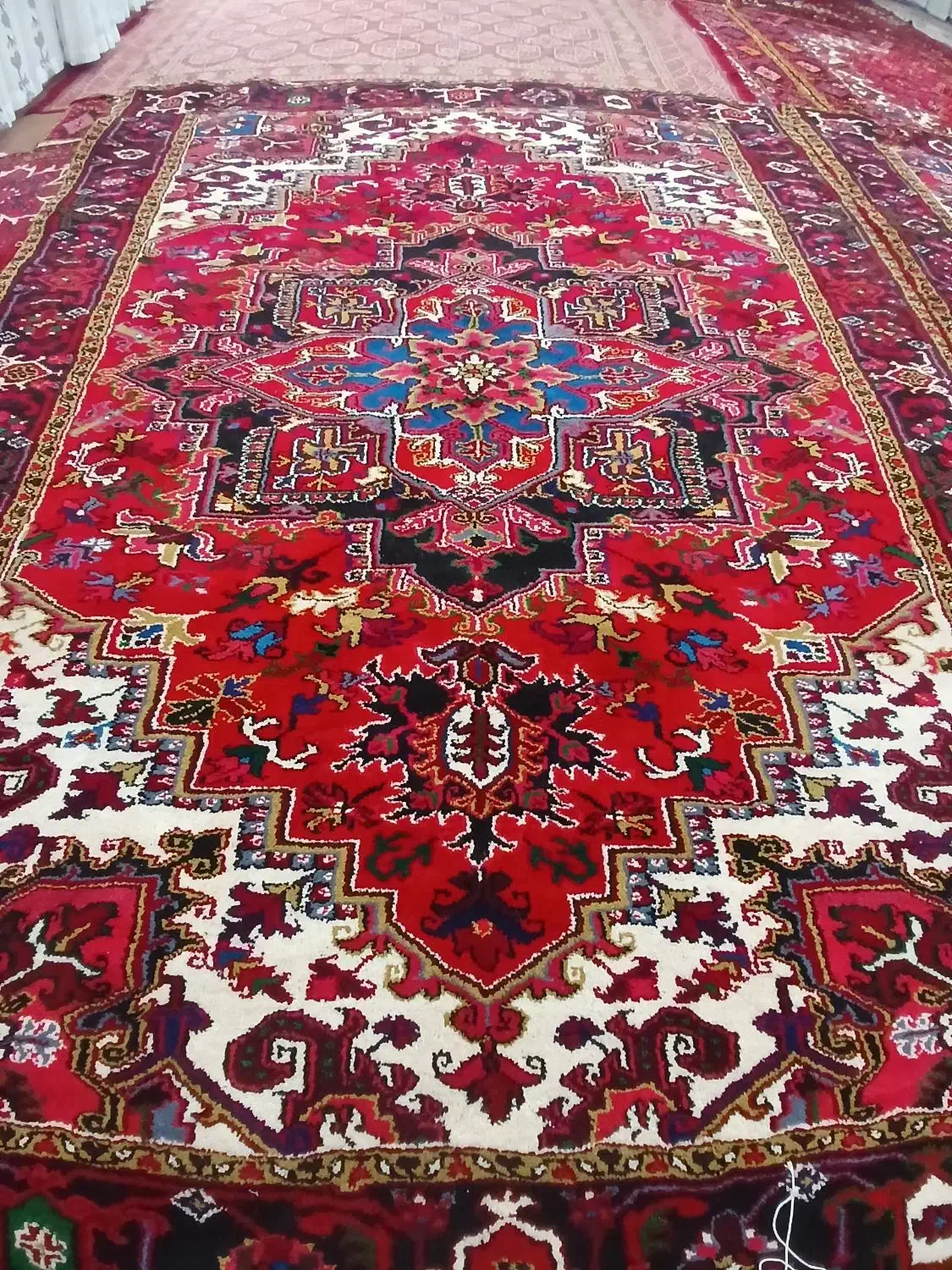 فرش دستباف جفت ۹ متری هریس|فرش|خواجه, |دیوار