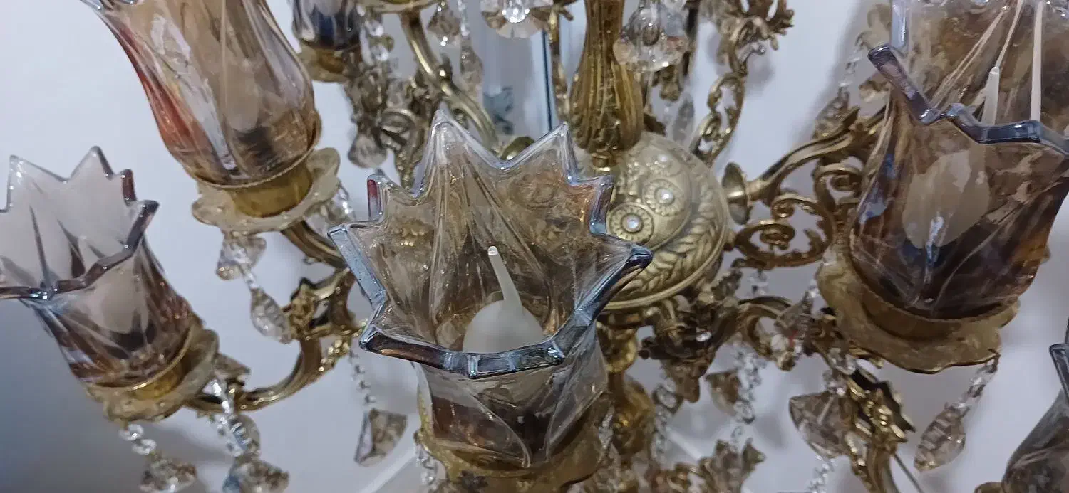 لوستر کنار سالنی برنز|لوستر و چراغ آویز|اسلام‌شهر, شهرک امام حسین (میان آباد)|دیوار