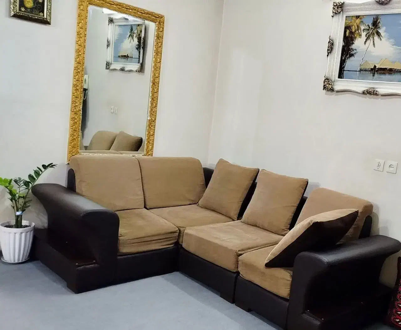 مبل ال ۴ نفره|مبلمان خانگی و میز عسلی|شاهدشهر, |دیوار