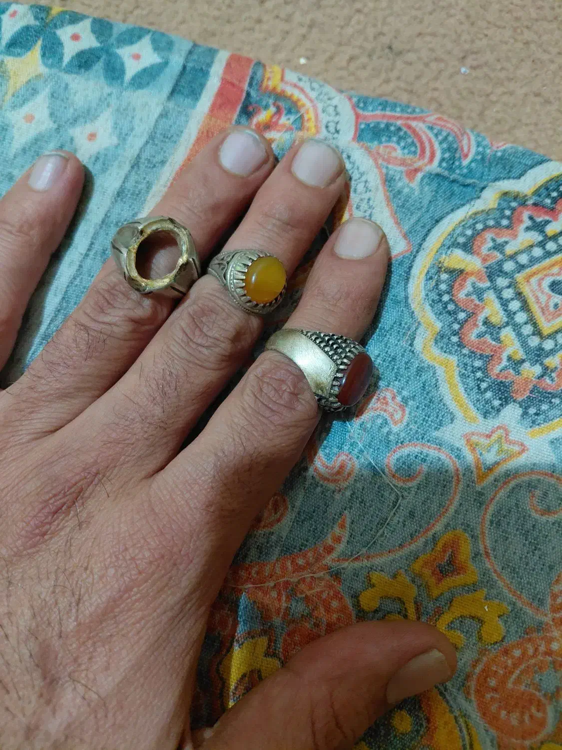 انگشتر نقره|زیورآلات و اکسسوری|جم, |دیوار