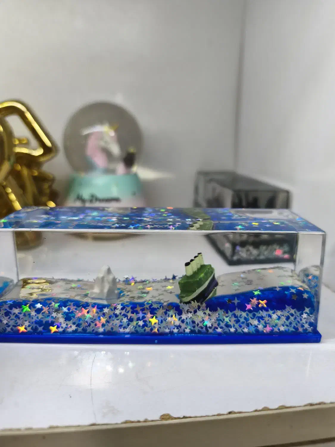 گوی موزیکال و کشتی معلق ستاره ایی|کلکسیون و سرگرمی|پلدختر, |دیوار