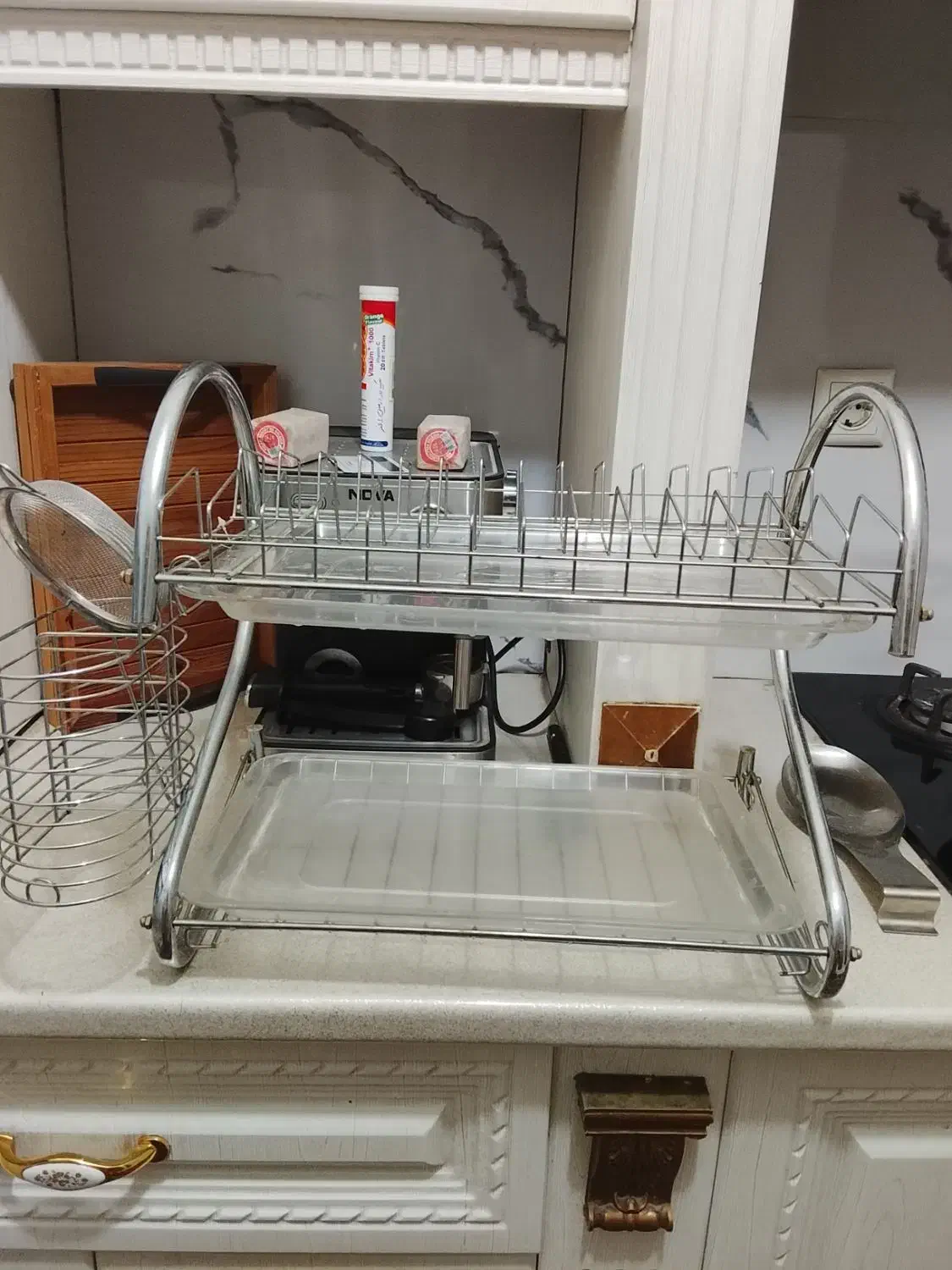 بغل سینک|آب‌چکان و نظم‌دهنده ظروف|قم, شاه سید علی|دیوار