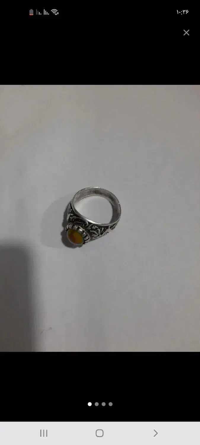 انگشتر نقره کار شده ضامن آهو|جواهرات|قزوین, |دیوار