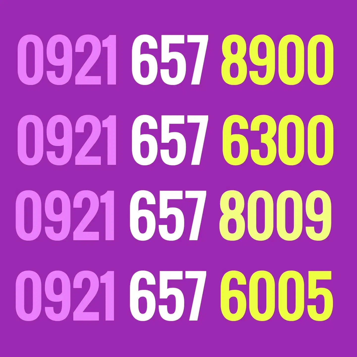 0921.657.6300|سیم‌کارت|اندیشه, اندیشه فاز ۱|دیوار