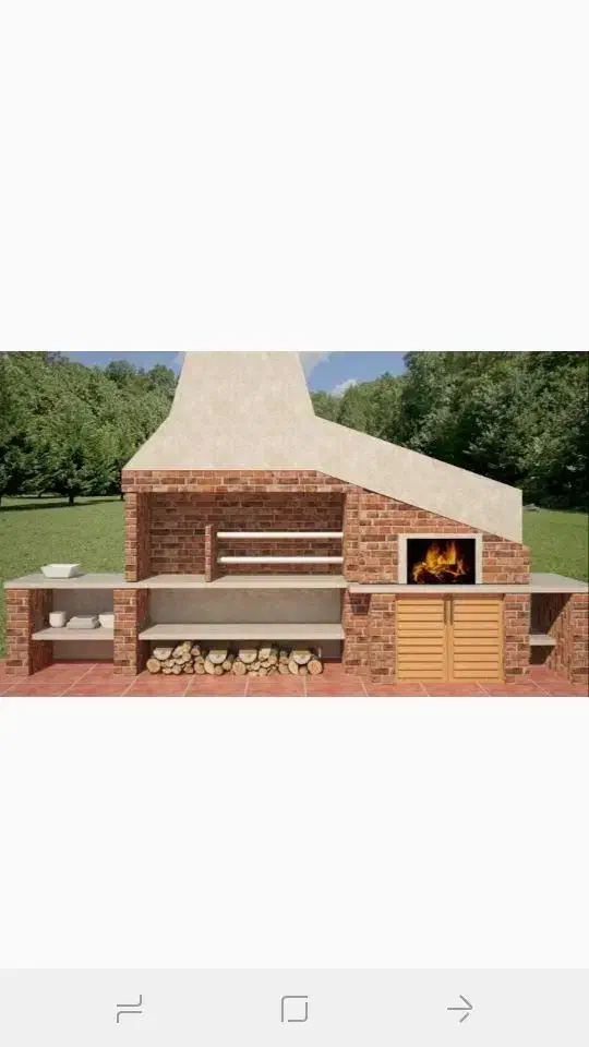 شومینه هیزمی وگازی کبابپز .آتش دان.سنگ و کاشی|خدمات پیشه و مهارت|گرگان, |دیوار