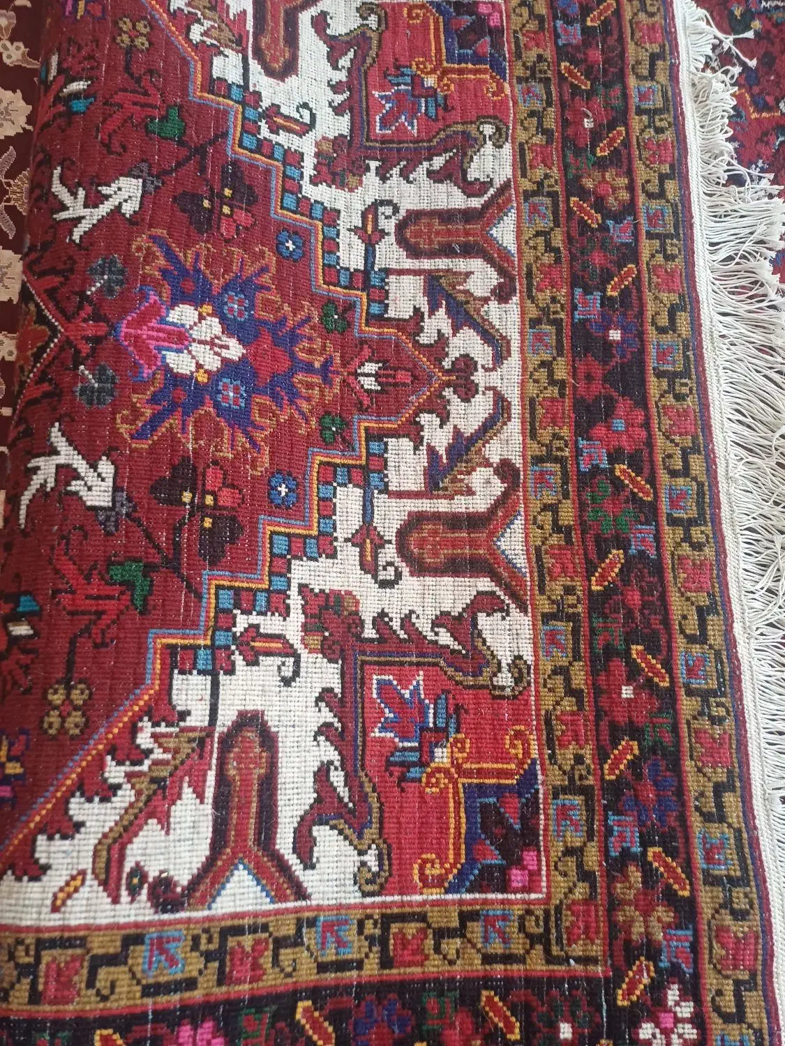 یک جفت فرش نقشه هریس دراندازه۱/۵در۳متر|فرش|اهر, |دیوار