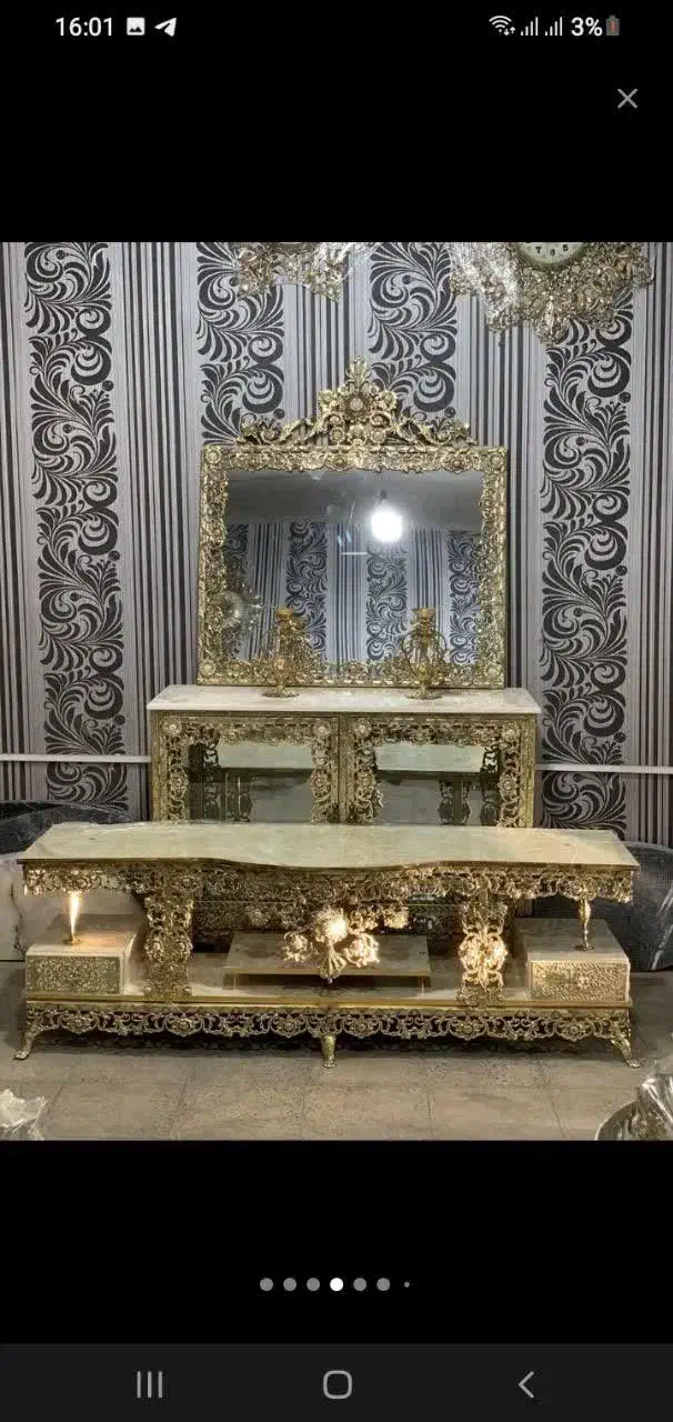 سمساری لوازم برنزی برنجی میز آینه برنز|صنایع دستی و سایر لوازم تزئینی|قم, محمد آباد|دیوار