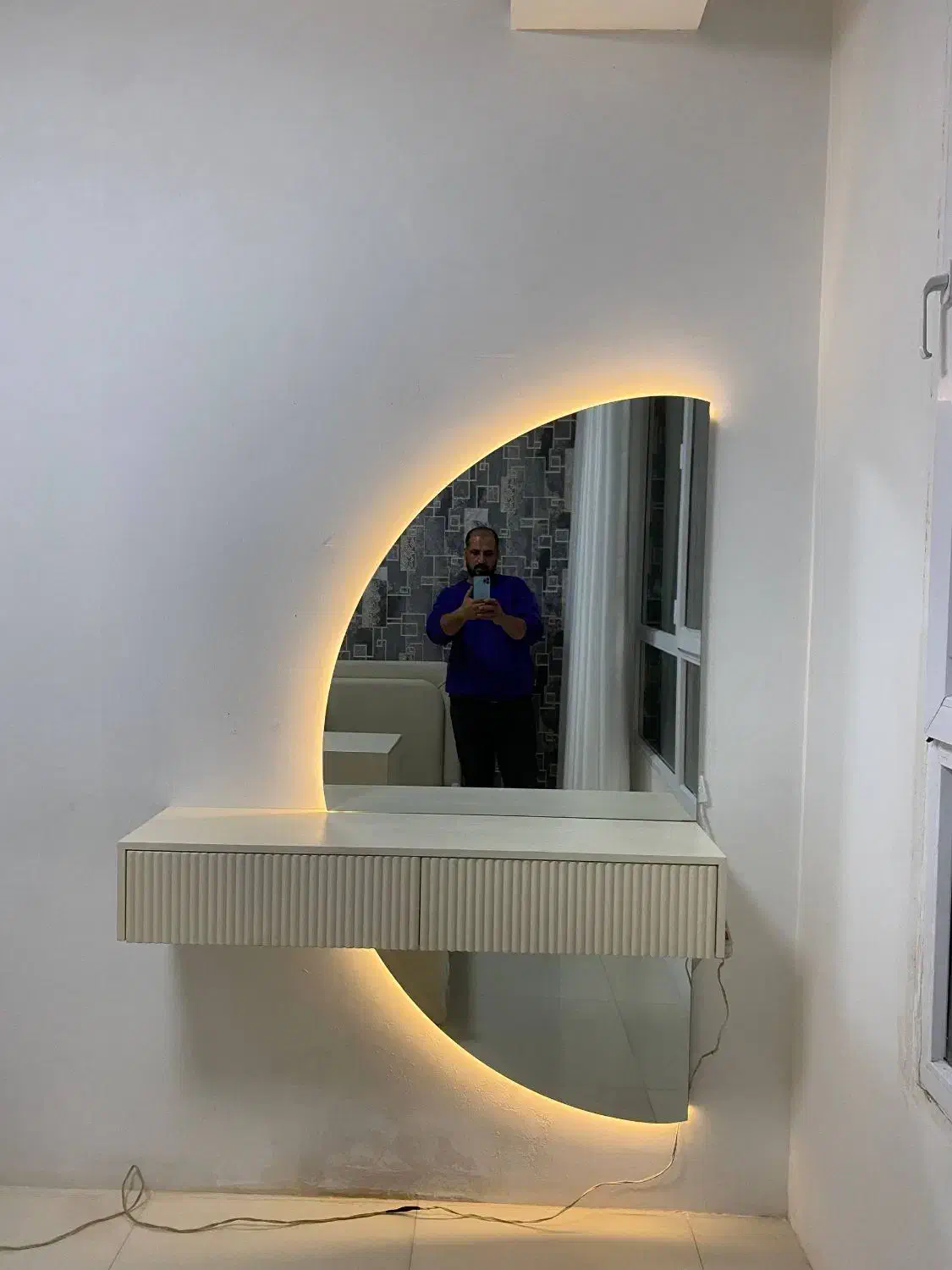 آینه نیم دایره|آینه|مشهد, یاس|دیوار