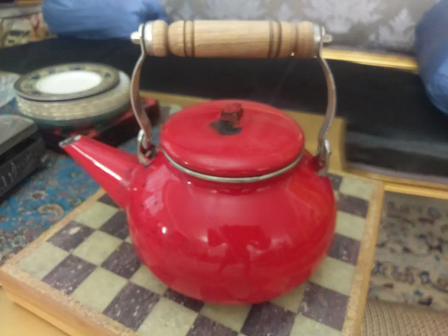 کتری لعابی روس قدیمی|قوری، کتری، قهوه‌ساز دستی|تهران, ونک|دیوار