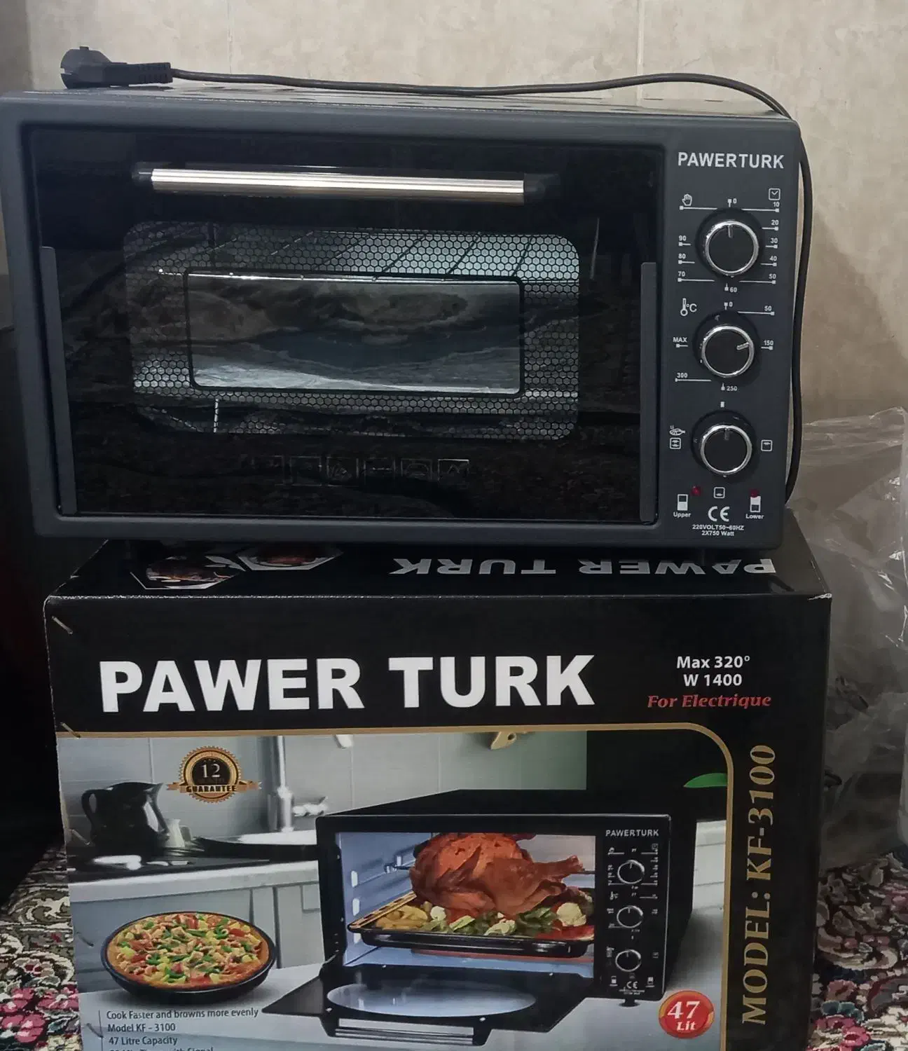 توستر مارک پاورترک کاملا نونو w۱۴۰۰وات|اجاق گاز و لوازم برقی پخت‌وپز|قرچک, زیبا شهر|دیوار