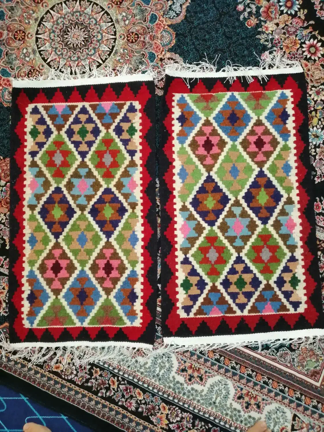 گلیم دست بافت پشمی|گلیم، جاجیم، گبه|زنجان, |دیوار