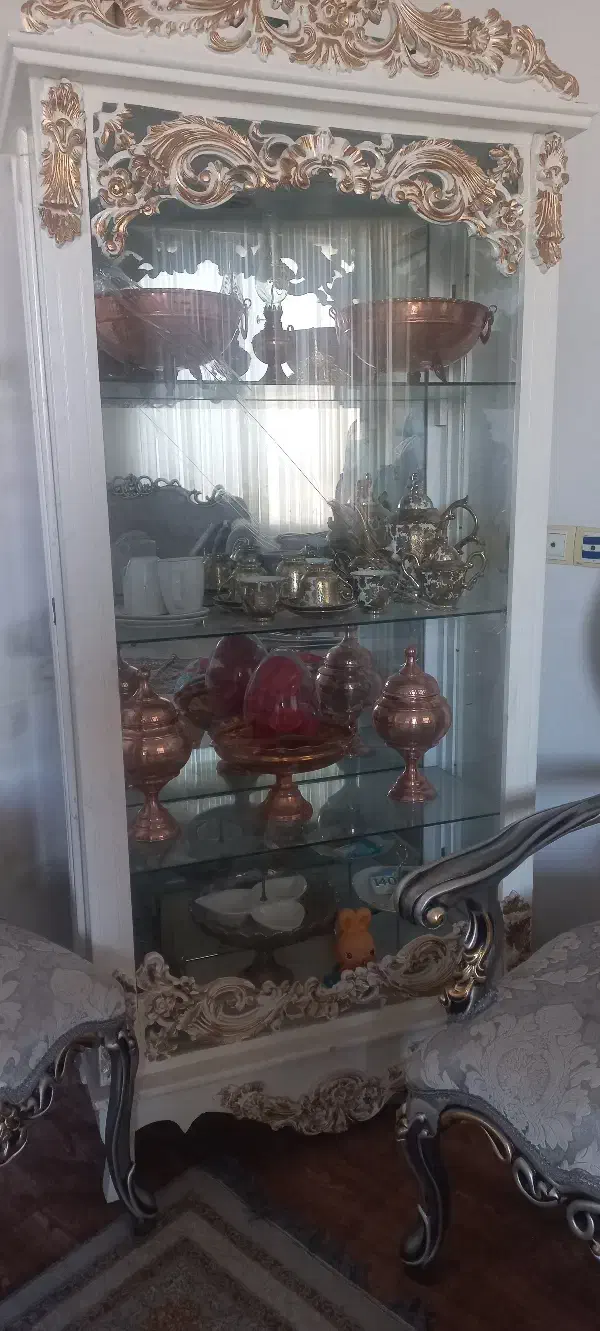 بوفه سفید|بوفه، ویترین، کنسول|نقده, |دیوار