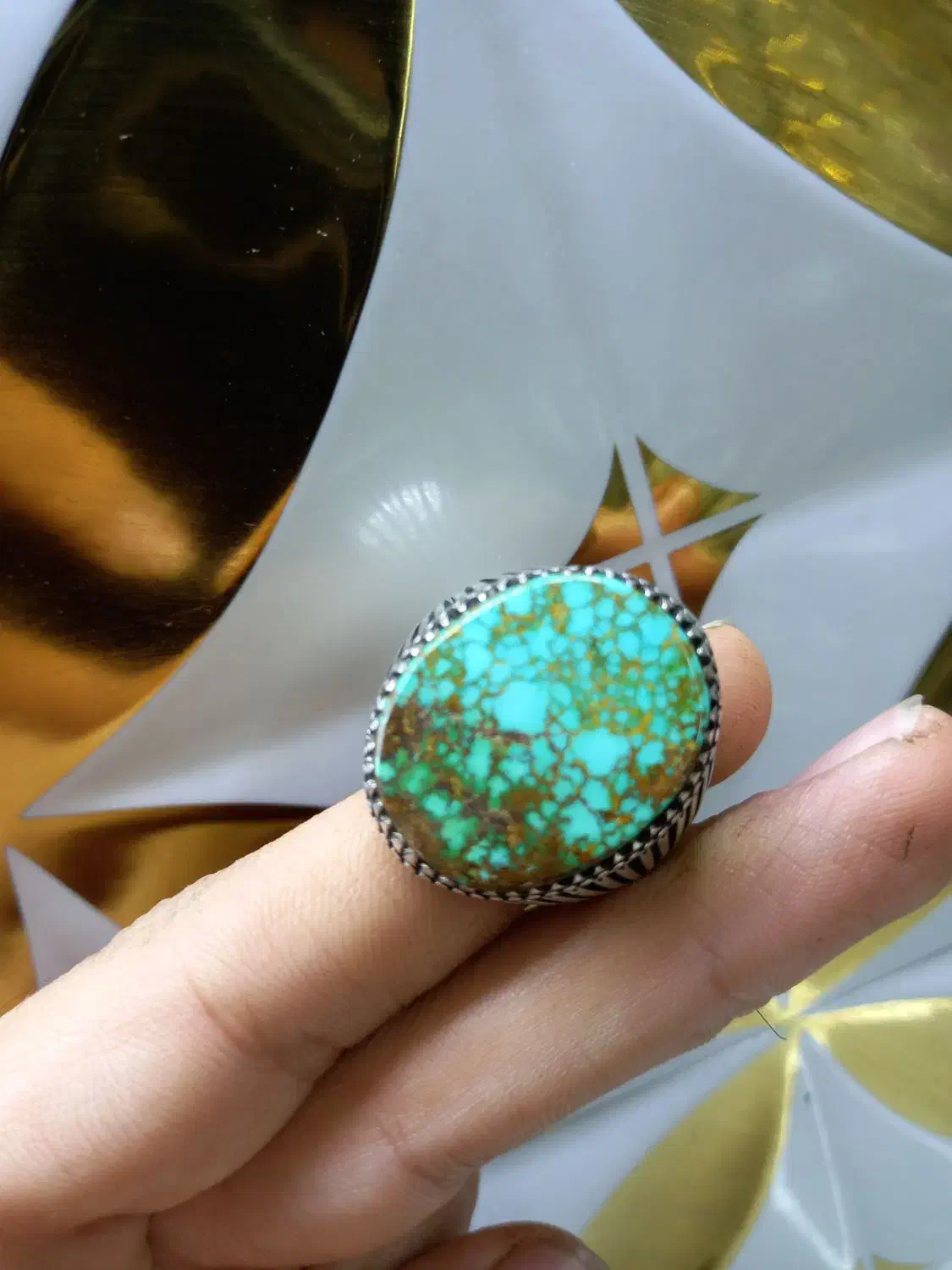 انگشتر فیروزه نیشابوری|جواهرات|اهواز, کارون|دیوار