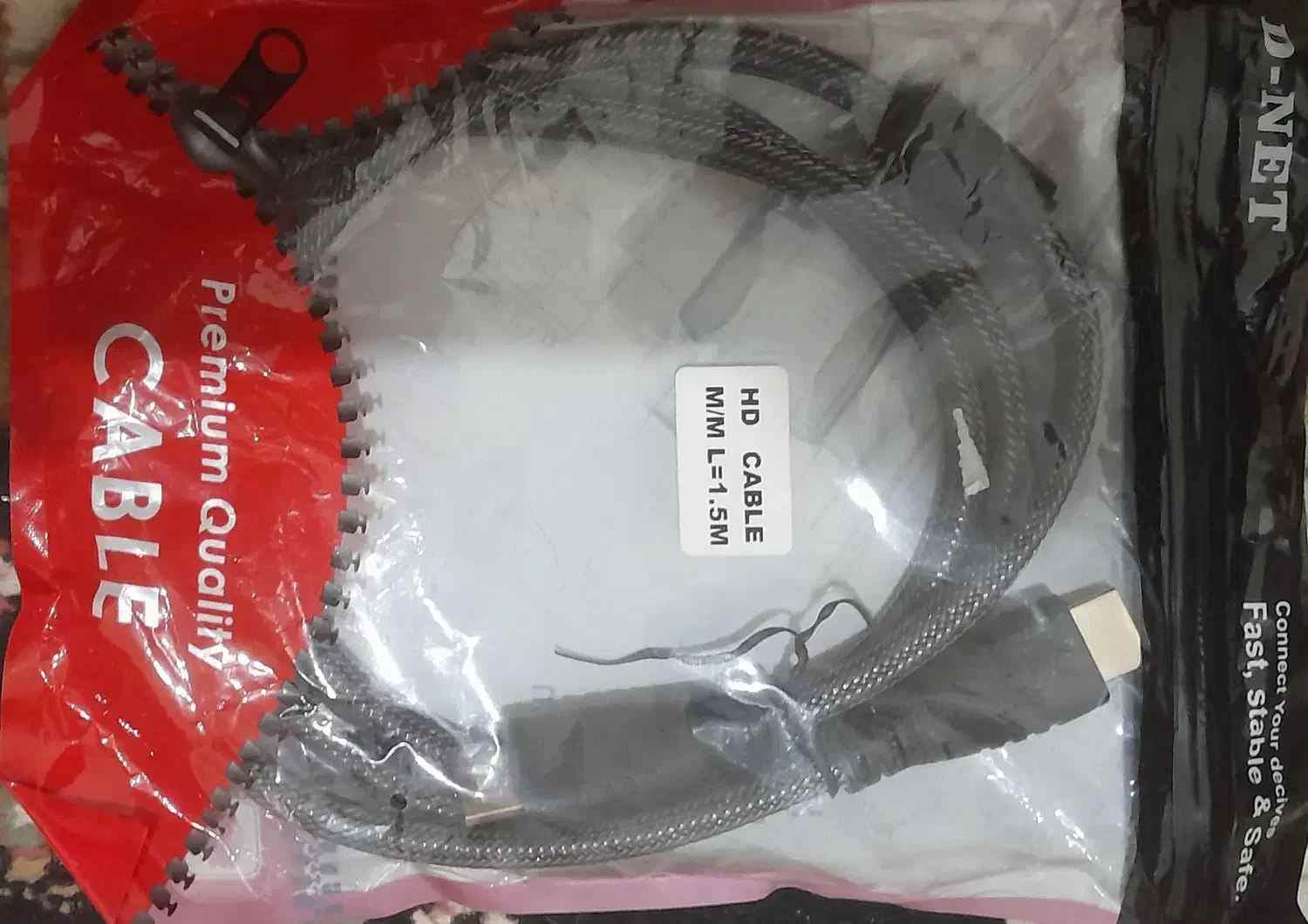کابل hdmi پوست ماری D-NET یک و نیم متری|قطعات و لوازم جانبی رایانه|شاهین‌شهر, خانه کارگر|دیوار