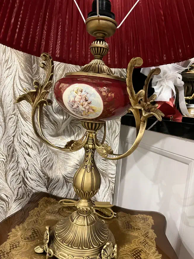 یک جفت اباژور برنز آکبند|چراغ خواب و آباژور|تهران, جوادیه|دیوار